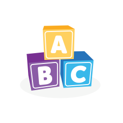 3 blocks with ABC on them 